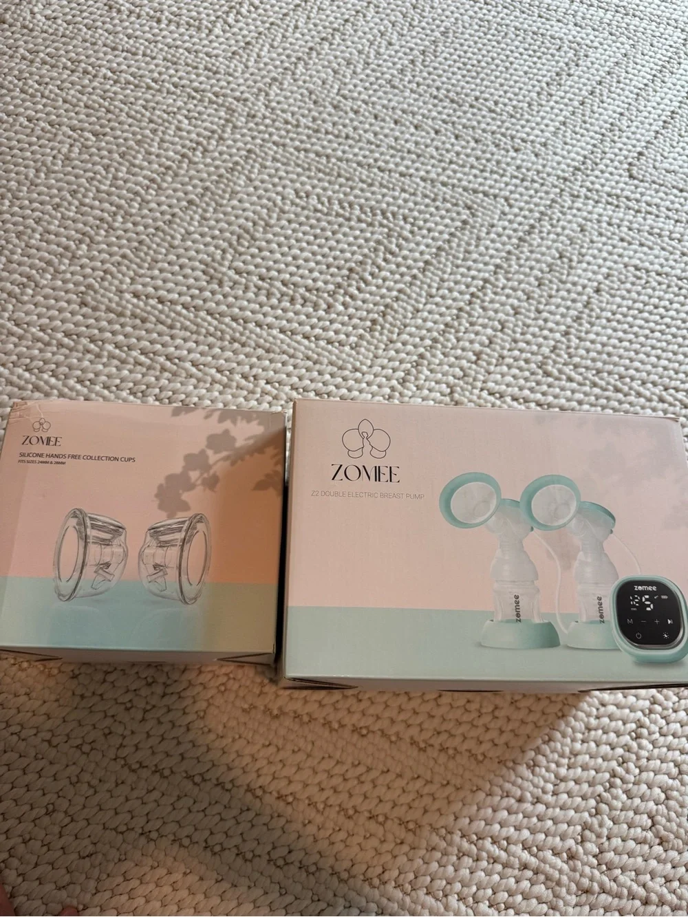 Zomee Pump and collection cups - Mint/White